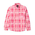 Pink Plaid Western Shirt with Snap Buttons