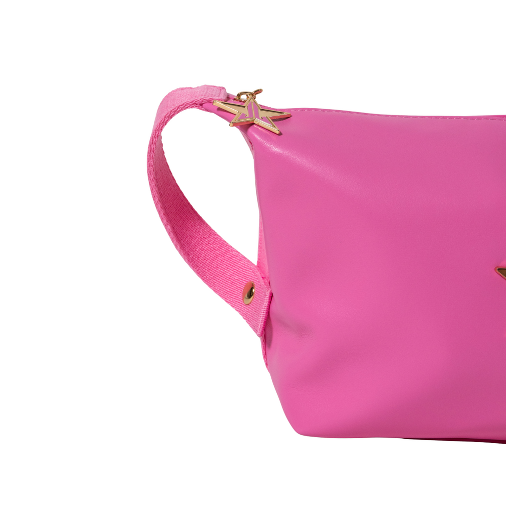 Faux Leather Snap Clip Bag